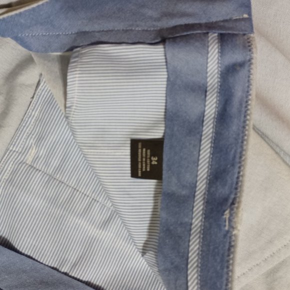 Men's Blue Oxford Shorts - Picture 2 of 8